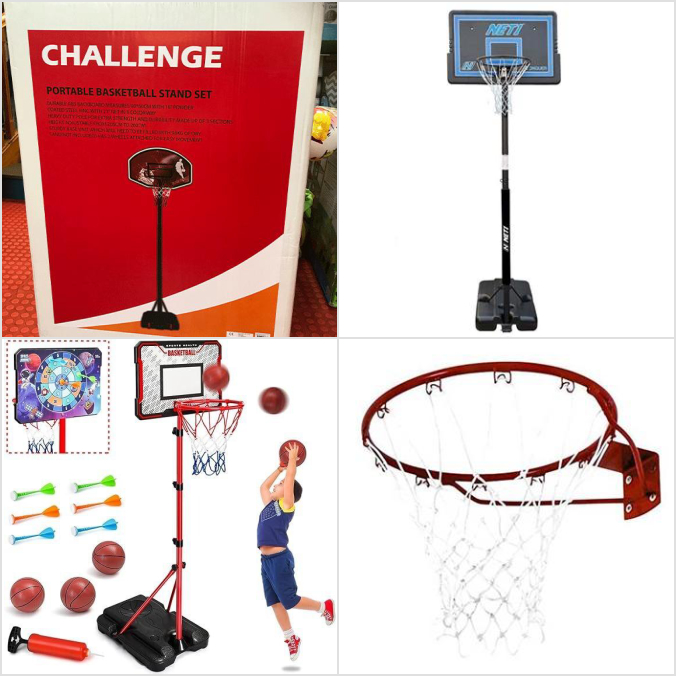 Swingball Panier De Basketball Réglable Enfant – Hauteur Jusqu’à 1,53m, Ballon Et Pompe Inclus, Intérieur/Extérieur